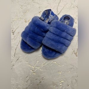 UGG faux fur sling back sandal